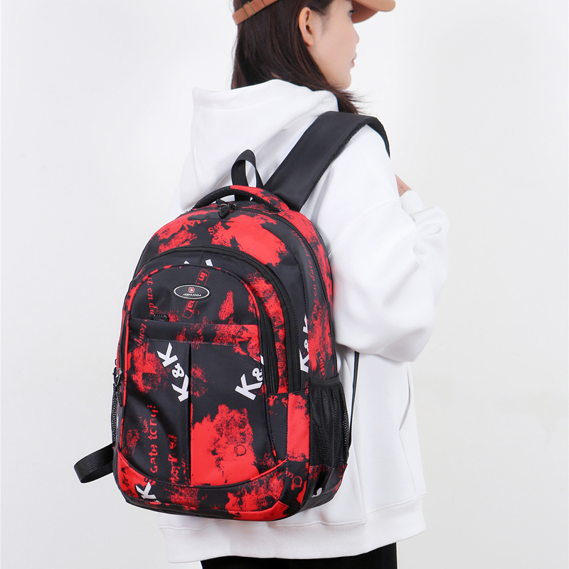 Fashionable Waterproof Backpack Junior High School and College Student School Bag with Camouflage Laptop Backpack