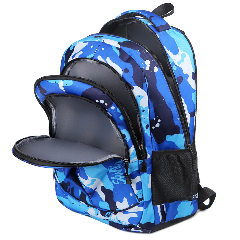 Fashionable Waterproof Backpack Junior High School and College Student School Bag with Camouflage Laptop Backpack