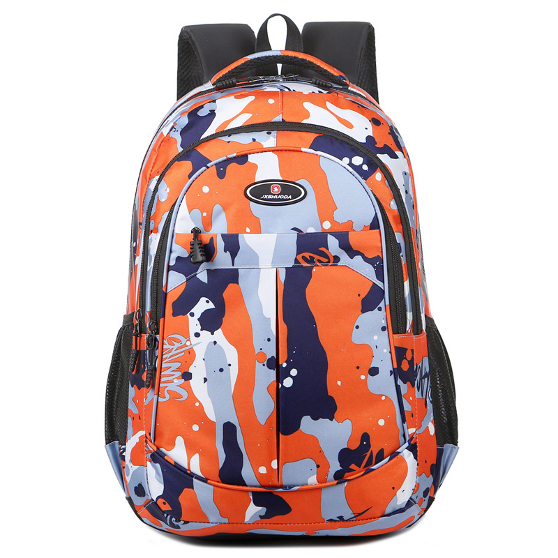 Fashionable Waterproof Backpack Junior High School and College Student School Bag with Camouflage Laptop Backpack