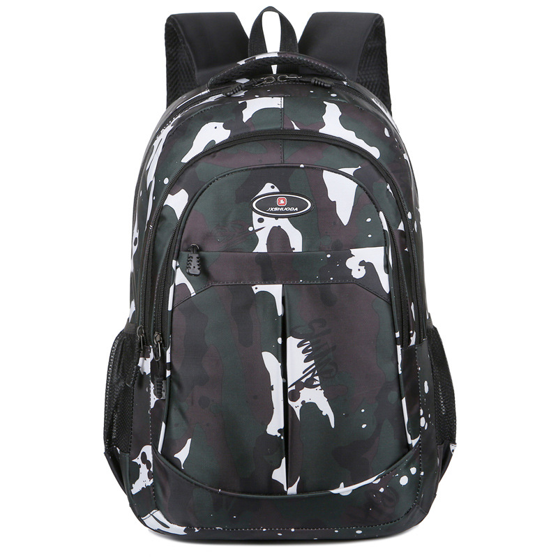 Fashionable Waterproof Backpack Junior High School and College Student School Bag with Camouflage Laptop Backpack