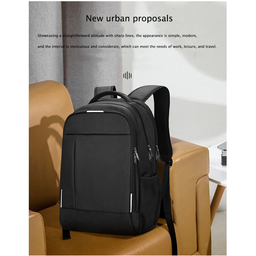 MOQ 1pc Travel Laptop Business Backpack with USB Charging Port Water Resistant College School Computer Bag Gift for Men & Women