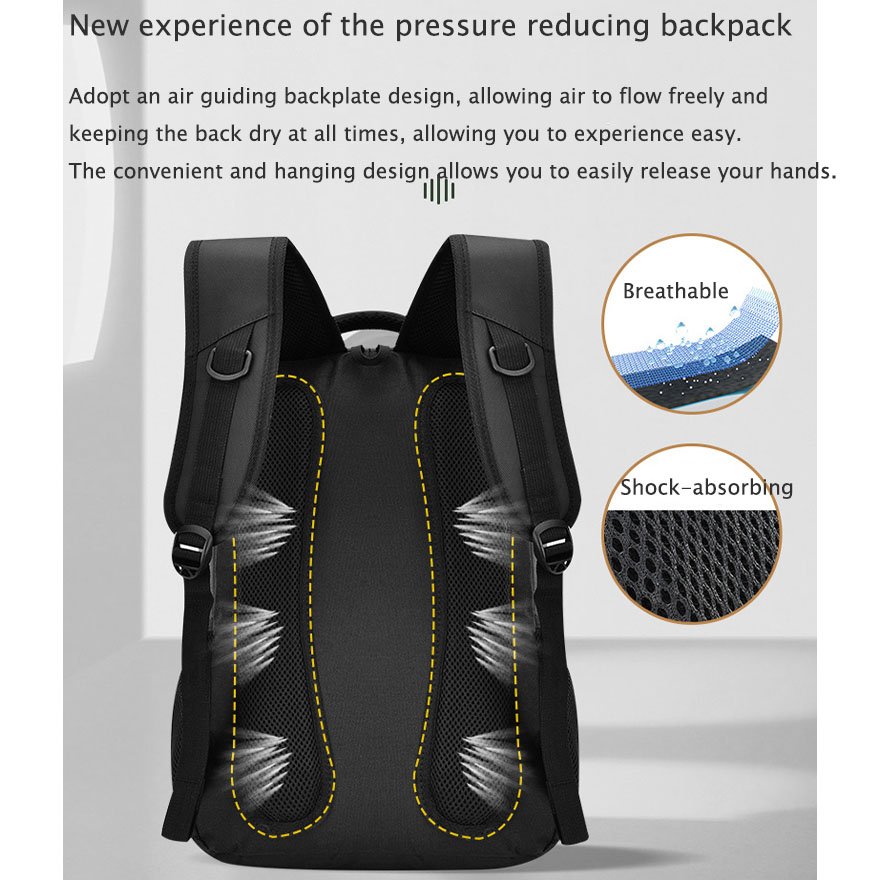 MOQ 1pc Travel Laptop Business Backpack with USB Charging Port Water Resistant College School Computer Bag Gift for Men & Women