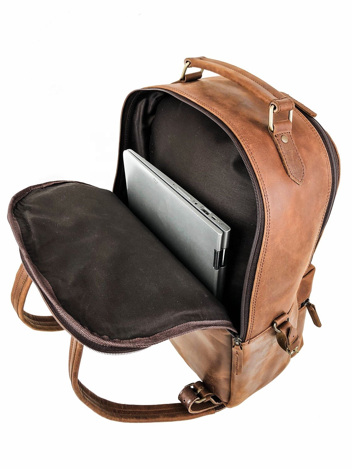 Trendy Custom Men Leather Backpack Bags Fashion Luxury Waterproof College School Laptop Backpack Back Pack