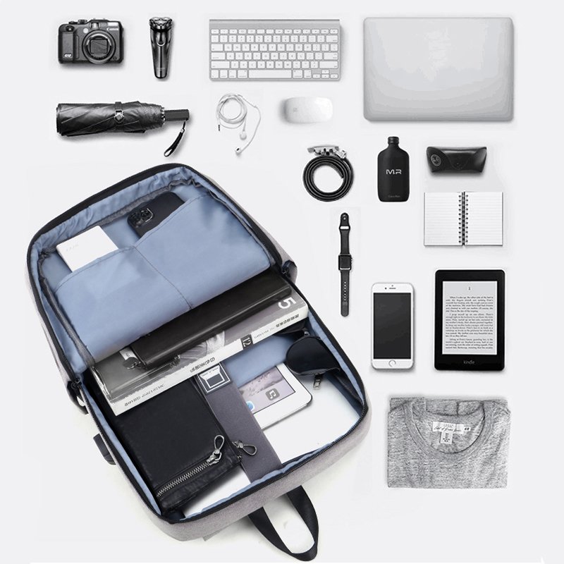 OEM Waterproof Large Capacity Travel Business Backpacks Student School Backpack USB Charging 15.6 Inch Laptop Backpack