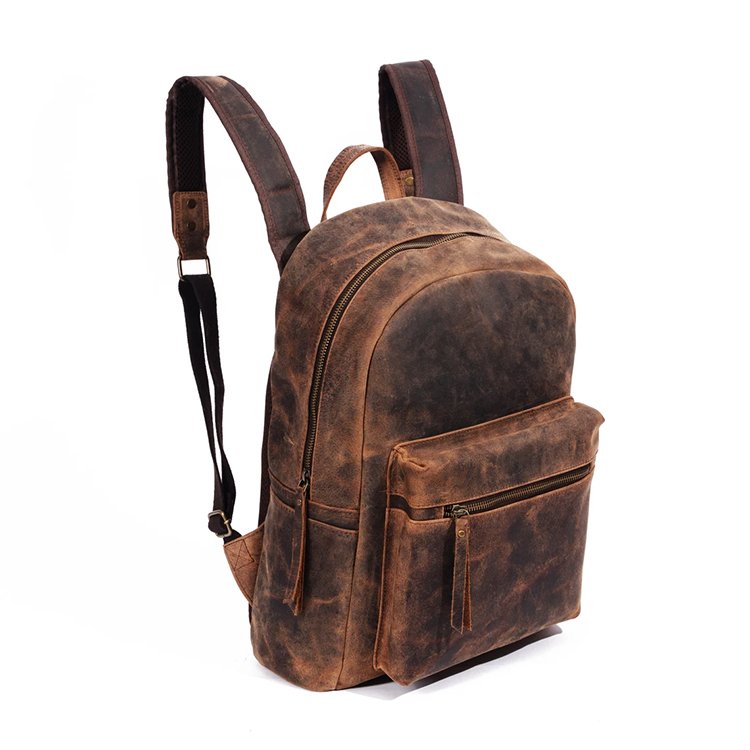 Leather Laptop Backpack Hot Selling Full Grain Leather Backpack Premium Qualitycanvas Leather Backpackwith Elegance Stylish