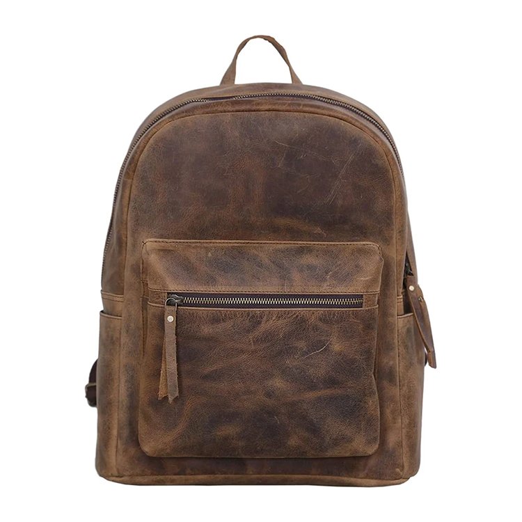 Leather Laptop Backpack Hot Selling Full Grain Leather Backpack Premium Qualitycanvas Leather Backpackwith Elegance Stylish