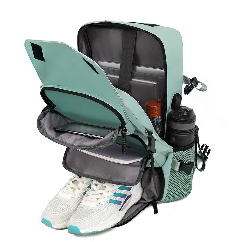 Customized unisex sports Multiple compartments hiking backpack men wet and dry separation waterproof laptop backpack with USB