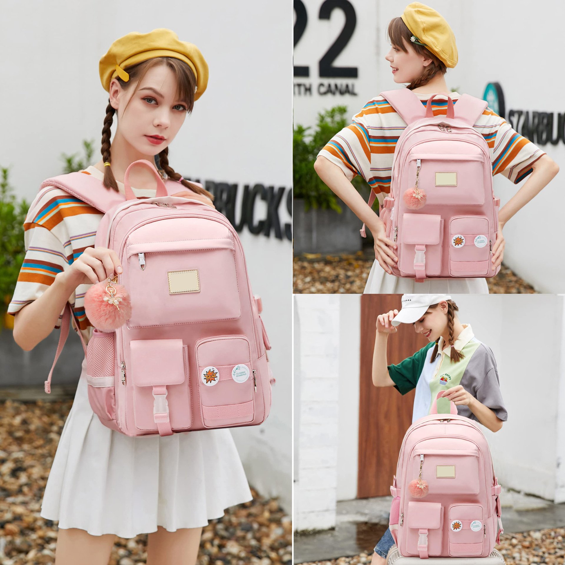 Anti Theft Travel Daypack Large Bookbags for Teens Girls Students Laptop Backpacks Inch School Bag College Backpack