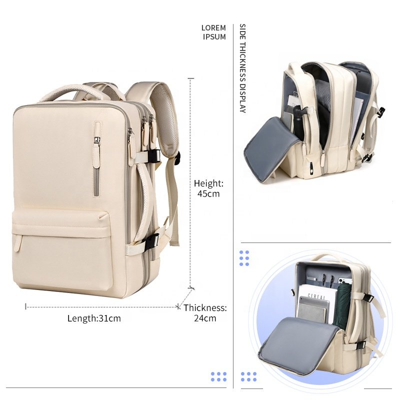 Bolso Para custom logo big capacity recycled USB anti-theft laptop travel backpack for men nylon pink womens college backpack