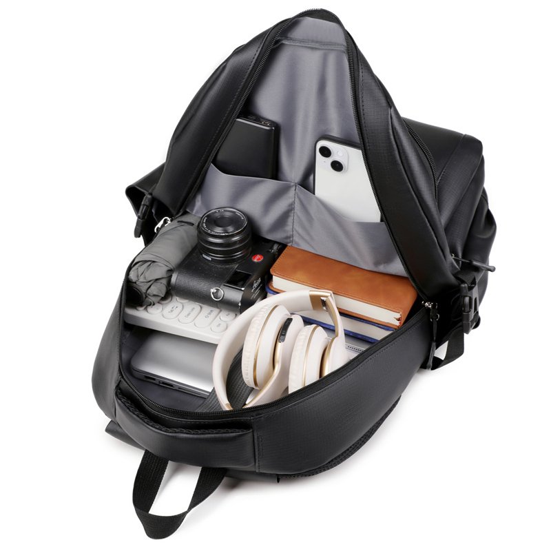 New Arrival Waterproof Pu Laptop Backpack With Chest Sling Bag 2 in 1 Outdoor Backpack Set
