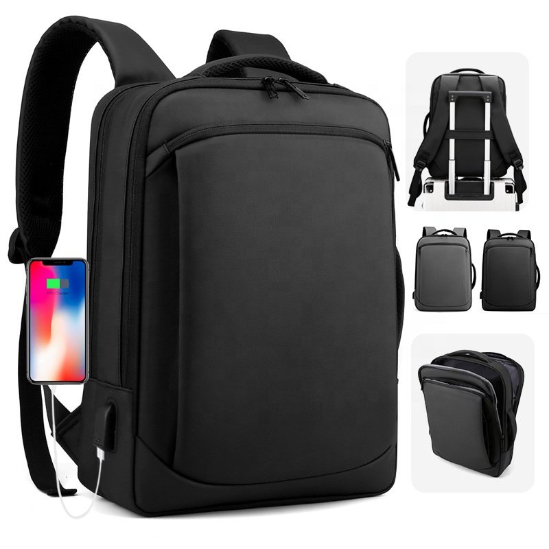 Large capacity custom waterproof Nylon school bags unisex men's travel business anti-theft backpack laptop backpack with USB