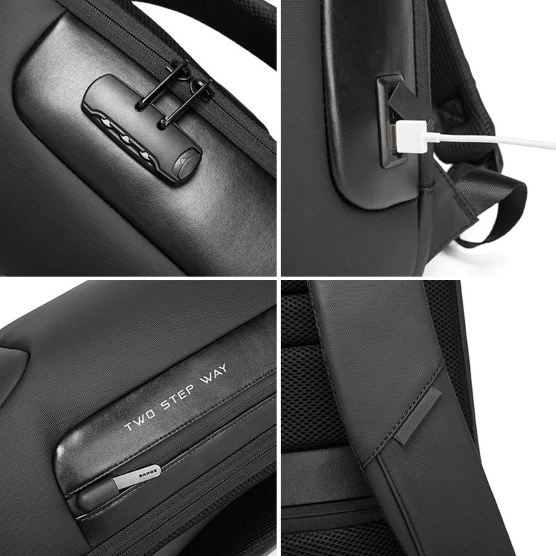 Business Backpack For Men Fit 15.6 inch Laptop Backpack Multifunctional Anti Thief Backpack Waterproof Bags USB Charging