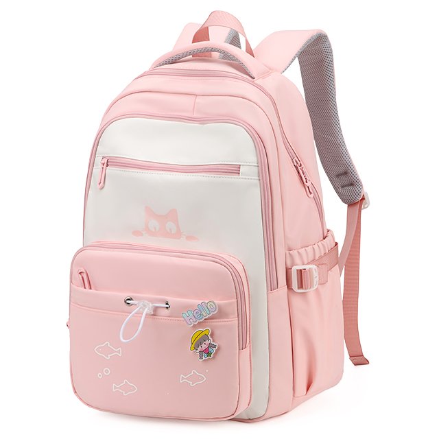 Waterproof school Preppy style laptop backpack for female girl and women usuage