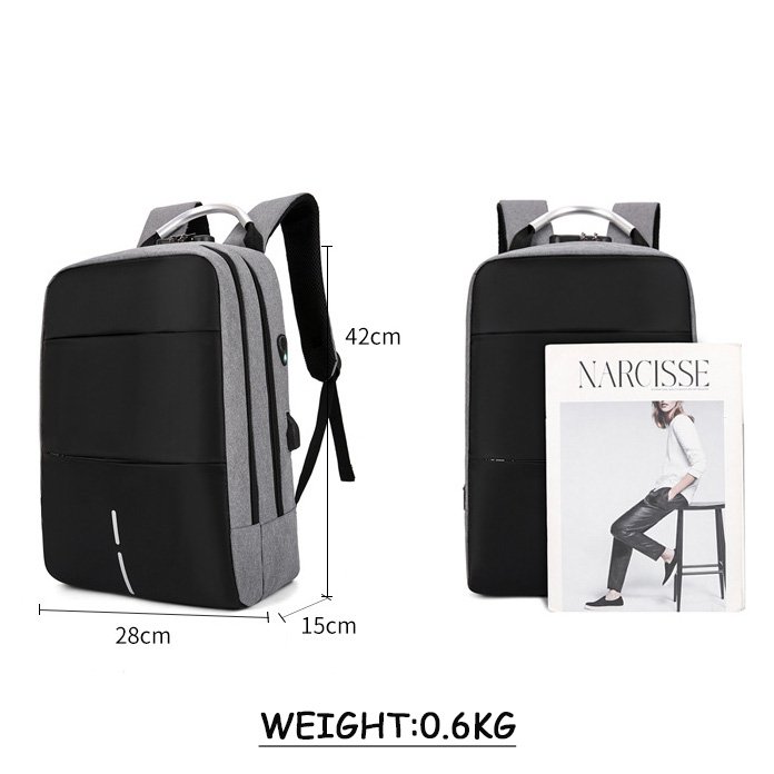 New Fashion Back Pack Large Capacity Travel Waterproof Business Anti-Theft High Quality Laptop Backpack With USB