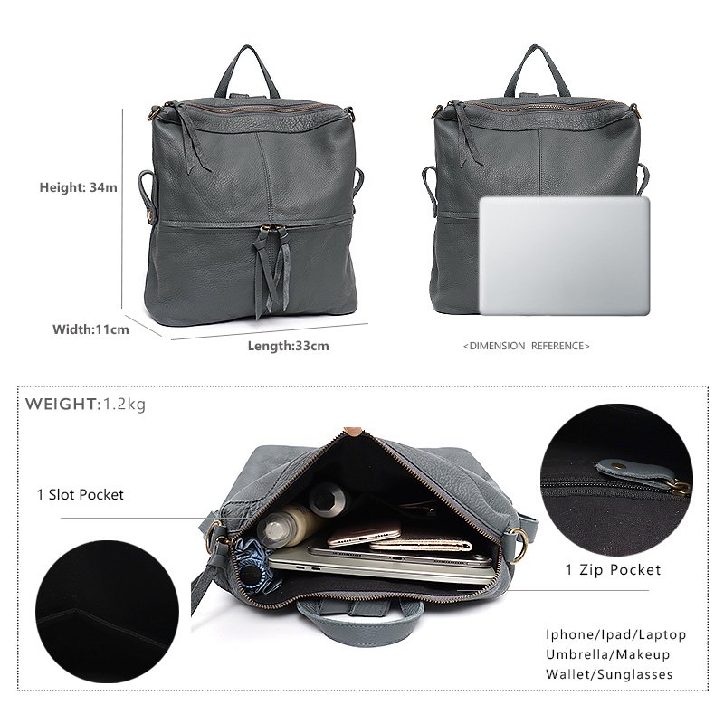 Large Cow Skin School Backpack Women Men Travel Knapsacks Vintage Real Leather Shoulder Bags Unisex Shoulder Laptop Backpack