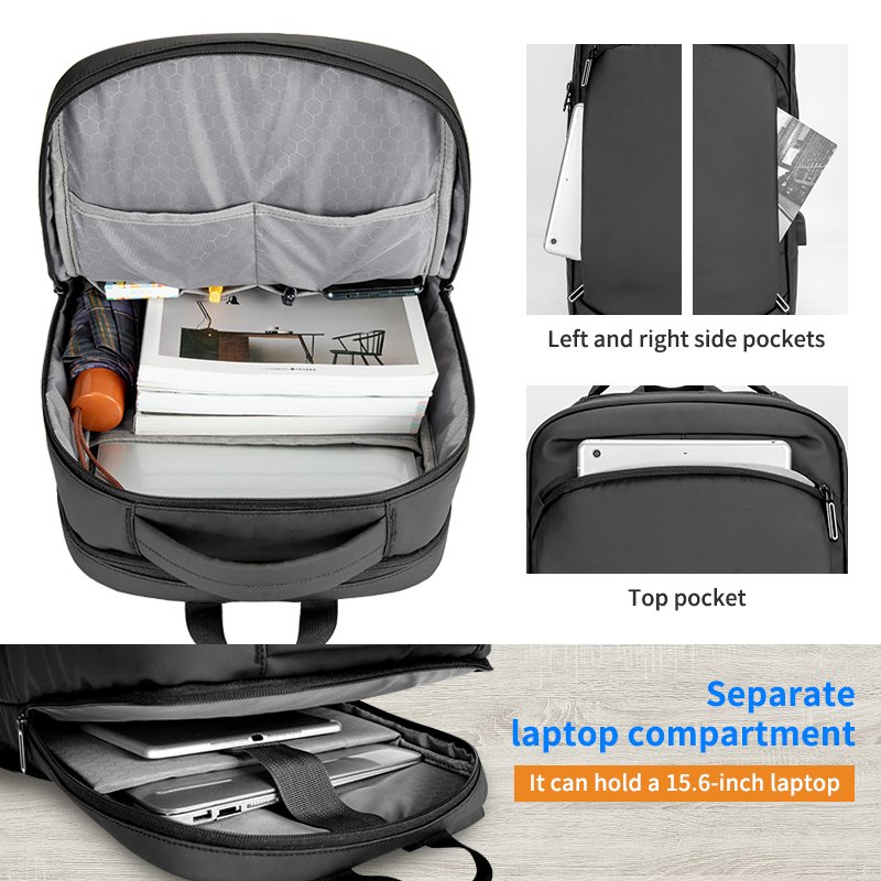 OMASKA travel computer backpack custom high capacity new waterproof nylon USB laptop for men