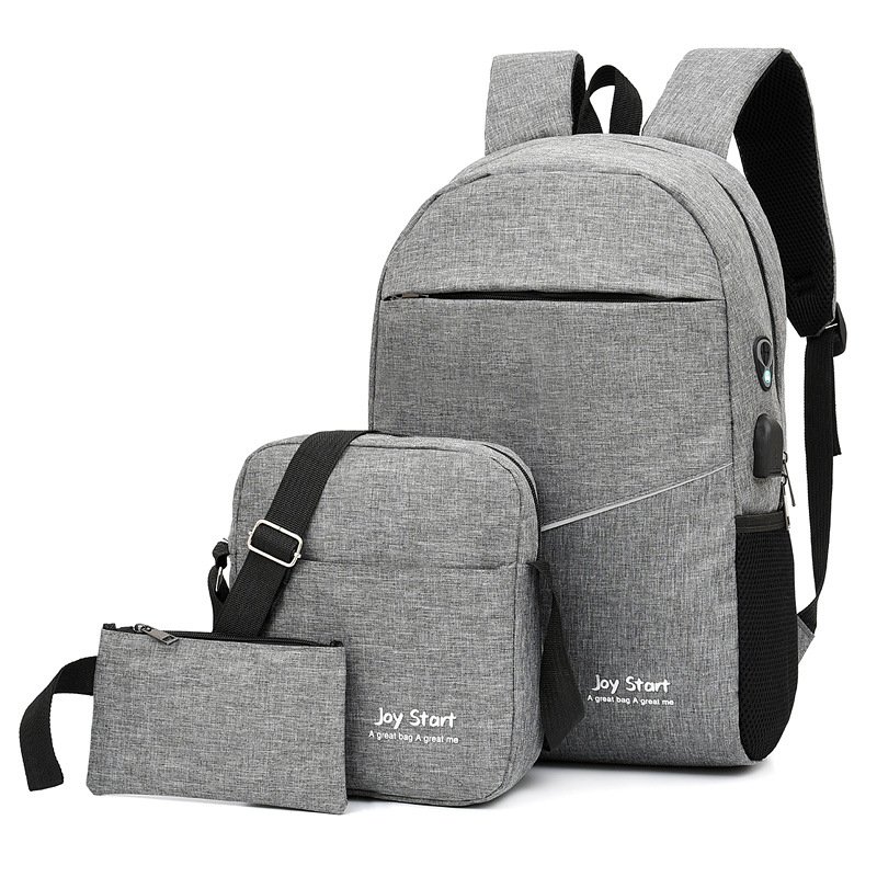 wholesale customer laptop backpack shoulders bag school 3 piece backpack set for teenager