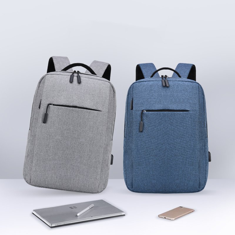 Factory Wholesale Slim Men's USB Charging Laptop Backpack Waterproof Business Bag Light Weight College Student Backpack 77898