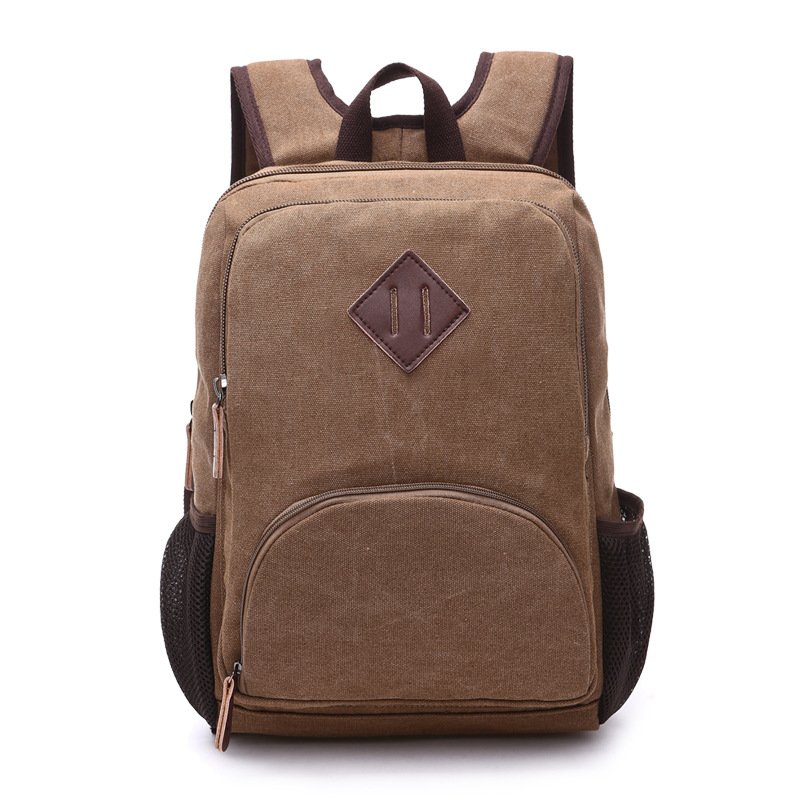 Solid Color Canvas Anti-theft School Backpack Travel Carry on Backpacks 2023 Wholesale Custom Vintage for Cartoon