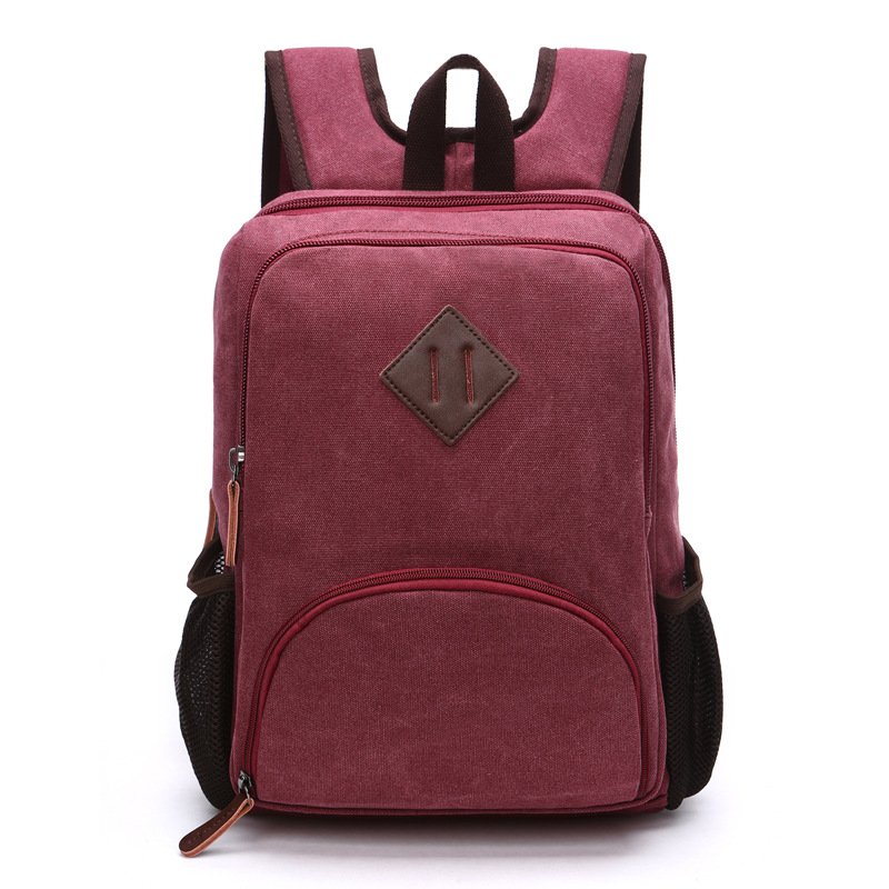 Solid Color Canvas Anti-theft School Backpack Travel Carry on Backpacks 2023 Wholesale Custom Vintage for Cartoon