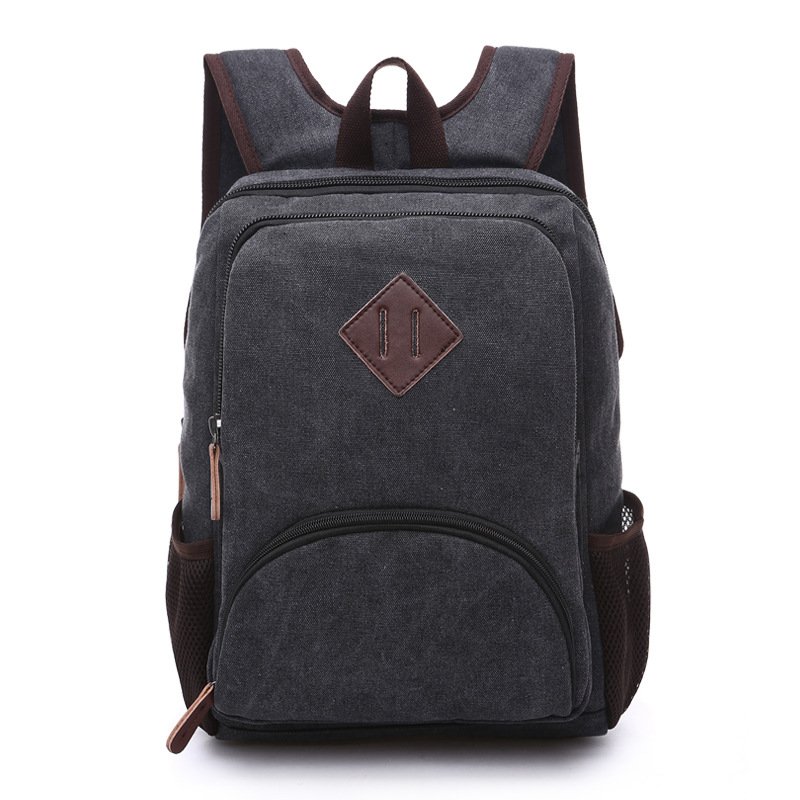 Solid Color Canvas Anti-theft School Backpack Travel Carry on Backpacks 2023 Wholesale Custom Vintage for Cartoon