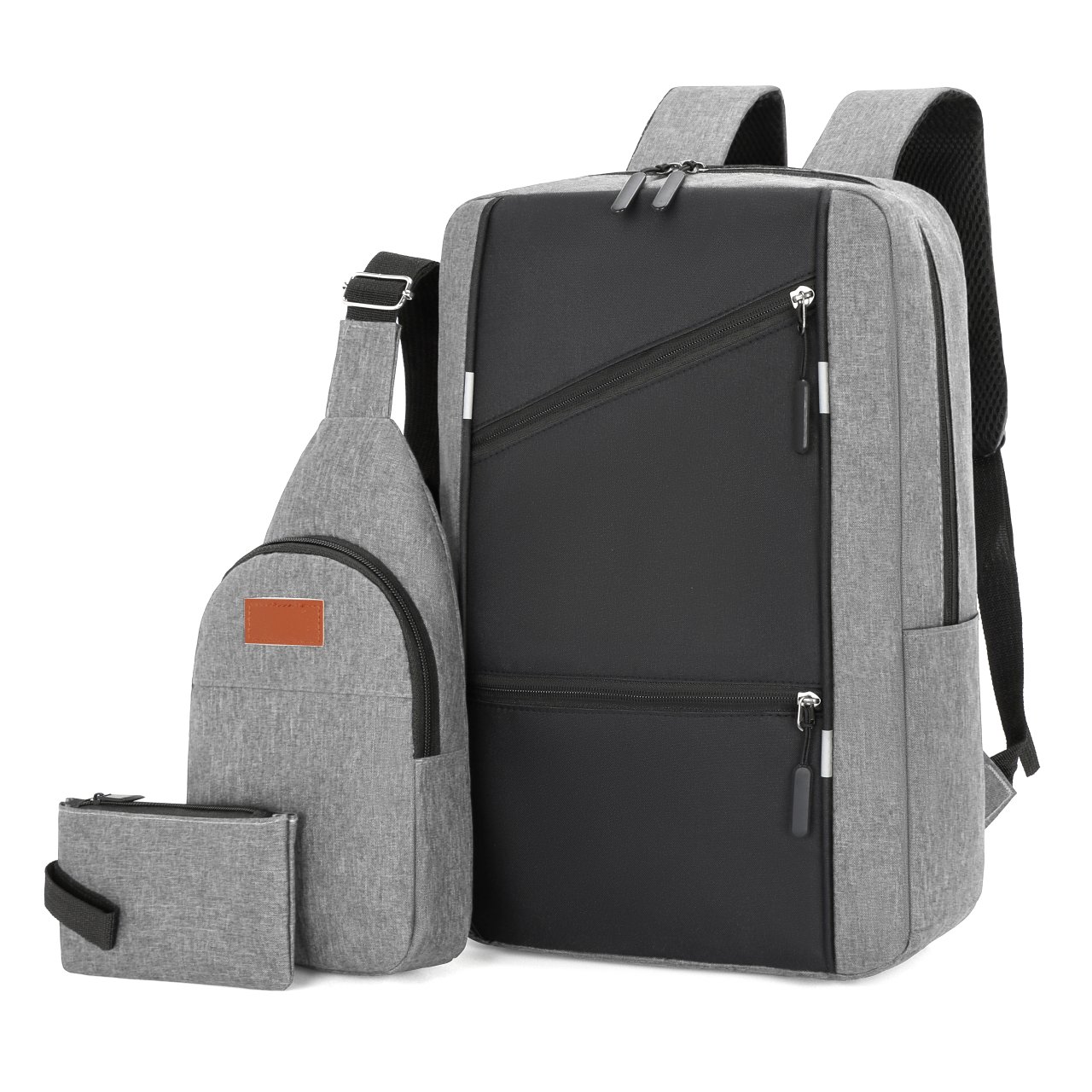 Wholesale Durable Business Laptop Backpack 3 in 1 Bag Set With USB Port School Computer Laptop Backpack Set High School Bag