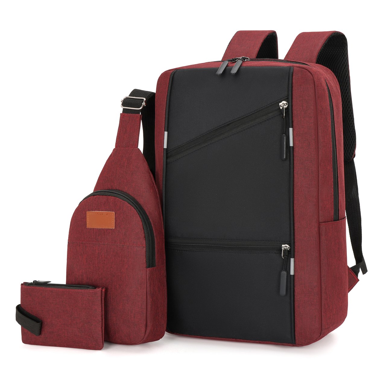 Wholesale Durable Business Laptop Backpack 3 in 1 Bag Set With USB Port School Computer Laptop Backpack Set High School Bag
