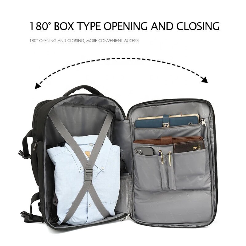 Wholesale customized large capacity laptop backpack with USB charging port student backpack travel business laptop bag