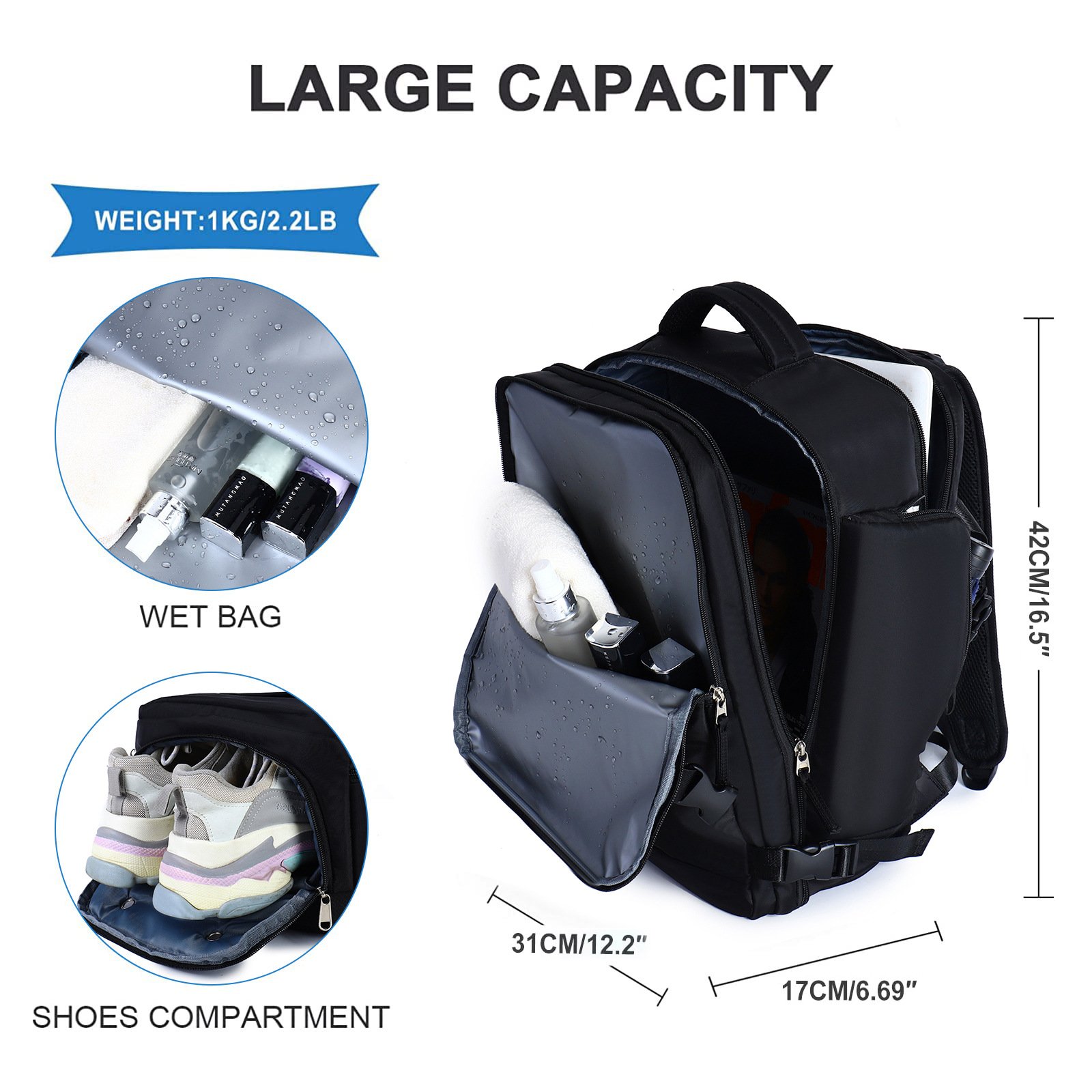 Hot Sale Waterproof Backpack Travel Bag With USB Lightweight Hiking Casual Sport Backpack Laptop Outdoor Backpack Unisex
