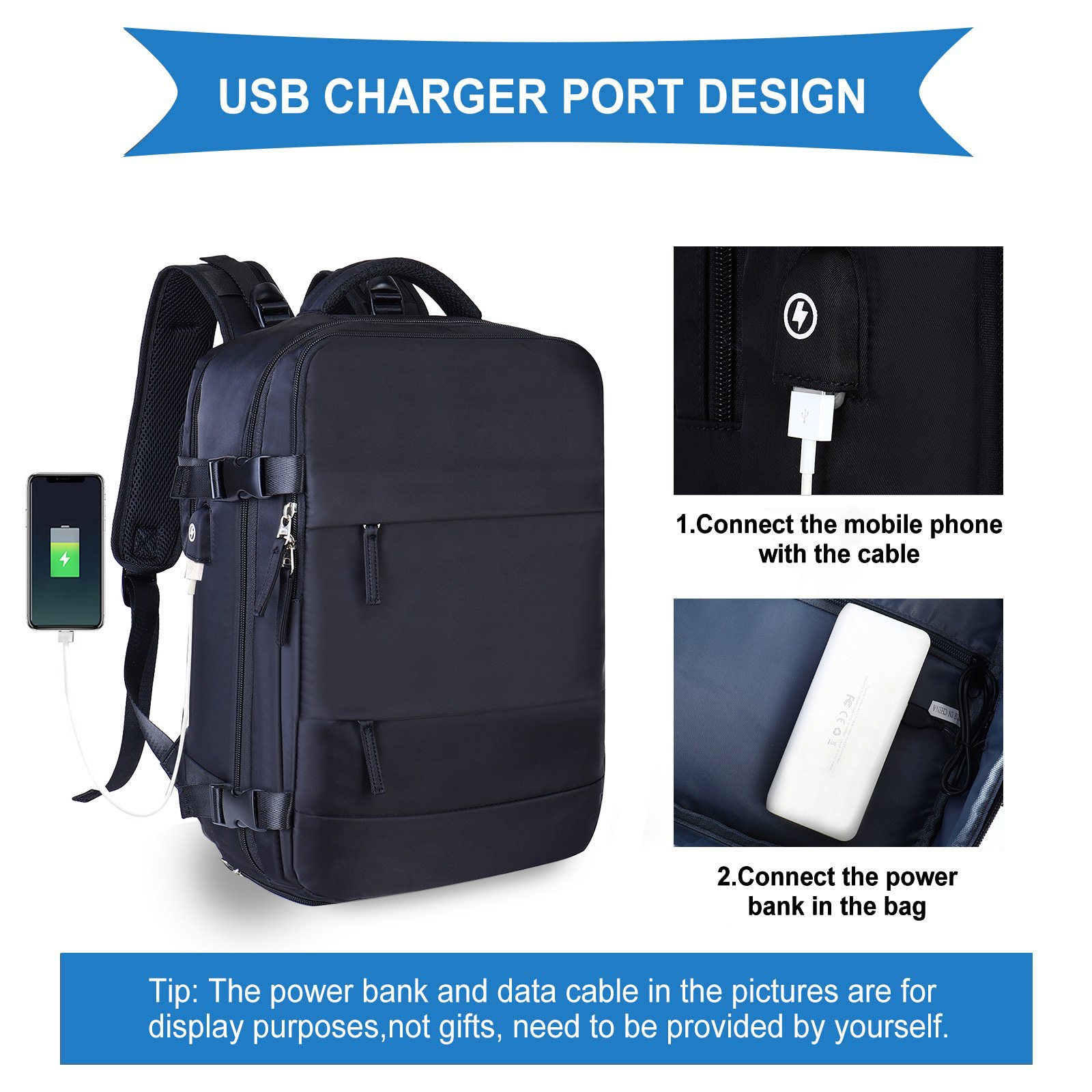 Hot Sale Waterproof Backpack Travel Bag With USB Lightweight Hiking Casual Sport Backpack Laptop Outdoor Backpack Unisex