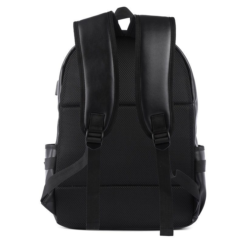 Guangzhou College school laptop bags women back pack men waterproof PU Leather Backpack
