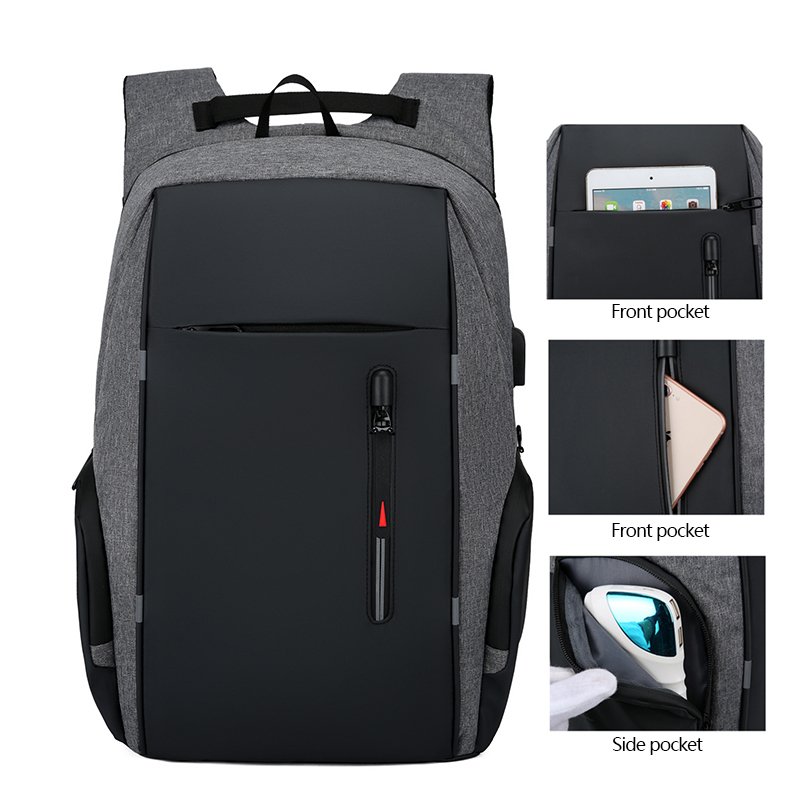 Custom Logo Multifunctional Large Durable Waterproof Breathable School Bag Oxford Laptop School Backpack with USB Charging Port