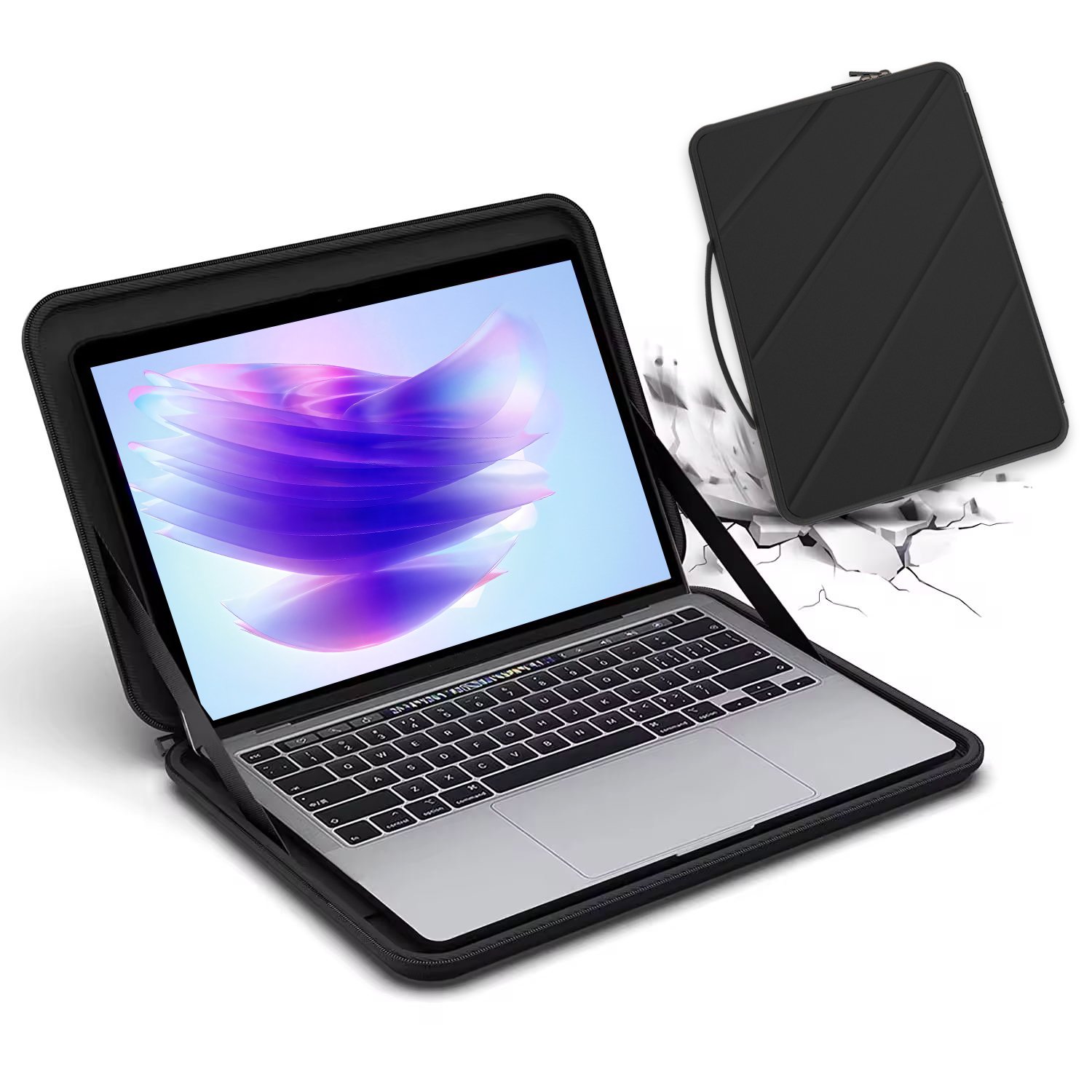 Custom Size Durable waterproof fabric laptop sleeve case Nice Hardness Eva Laptop Bag With Different Size 13 14 15 Inches Choice
