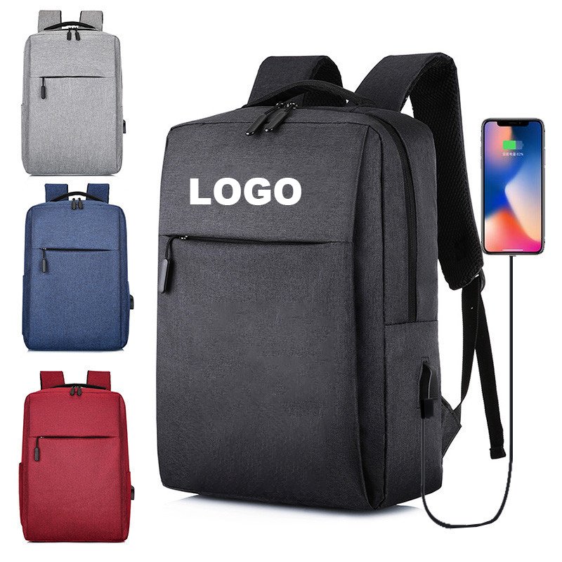 Simple laptop business computer bag large capacity customized logo campus student backpack trendy travel backpack