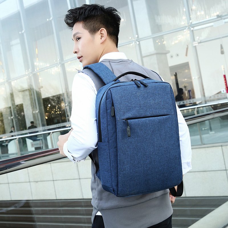 Simple laptop business computer bag large capacity customized logo campus student backpack trendy travel backpack