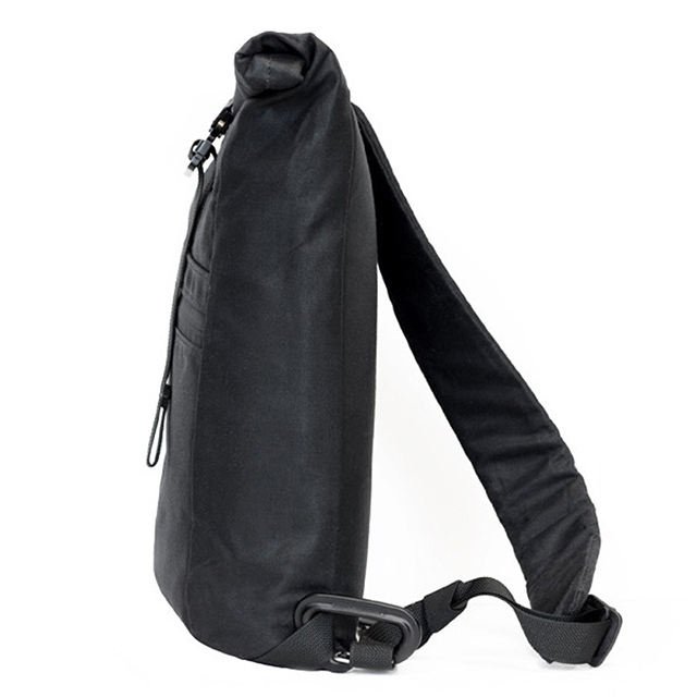 custom new trendy roll top bag with one strap black nylon laptop backpacks custom logo nylon laptop backpacks school bags unisex