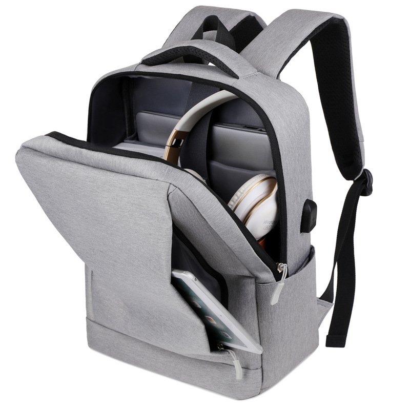 Wholesale Unisex 16" Laptop Backpack Men and Women Business Bag with Zipper Closure and Polyester Lining