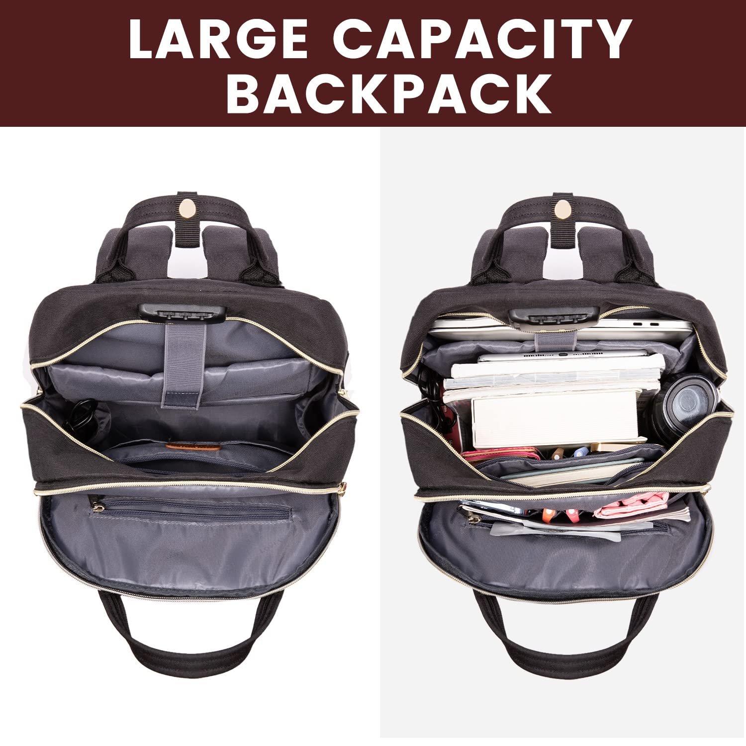 LOVEVOOK New Oxford Outdoor Daypack Fashion Simple Casual Anti-Theft Laptop Backpack College Student Women Travel Backpack