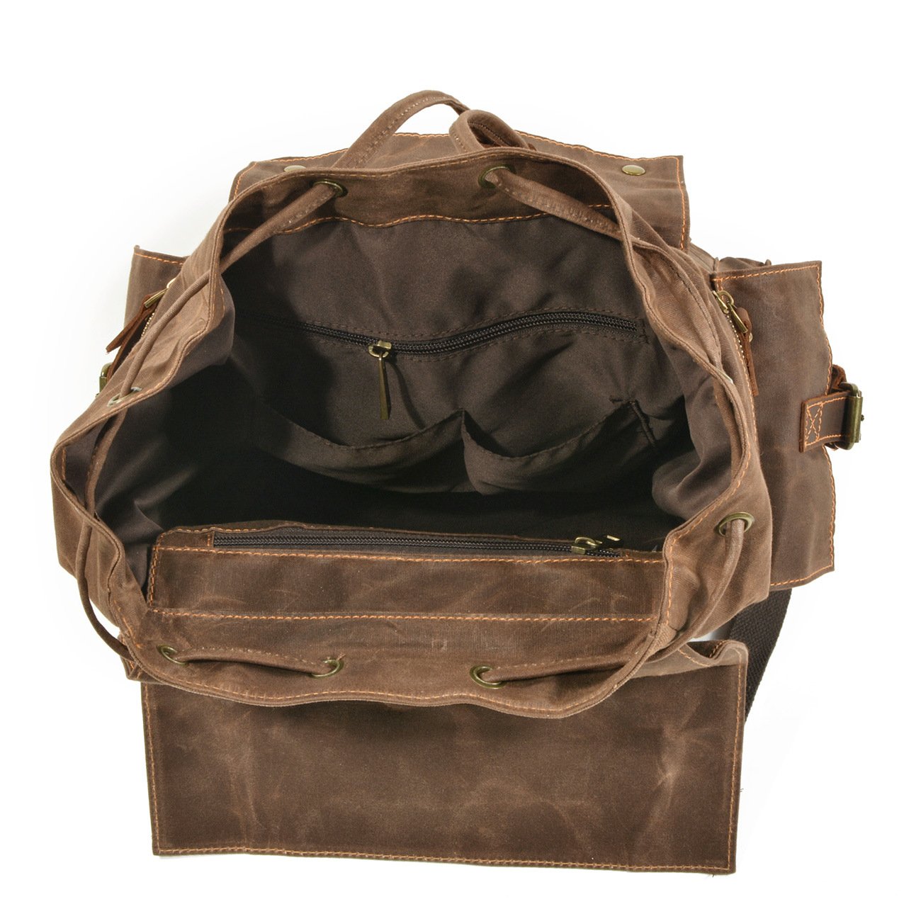 Vintage Men's Backpack Batik Canvas Waterproof Laptop Backpack Outdoor Travel Hiking Camping Backpack