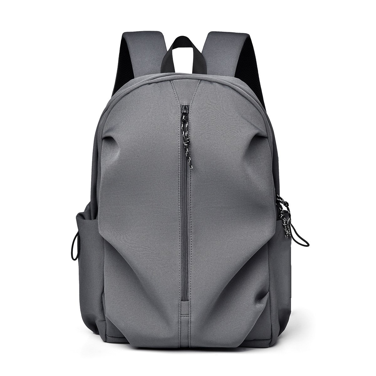2024 Aesthetic Fashion Design Black Backpack Basic School Backpack For Women Men Lightweight Bookbag For Teen Girls Boys
