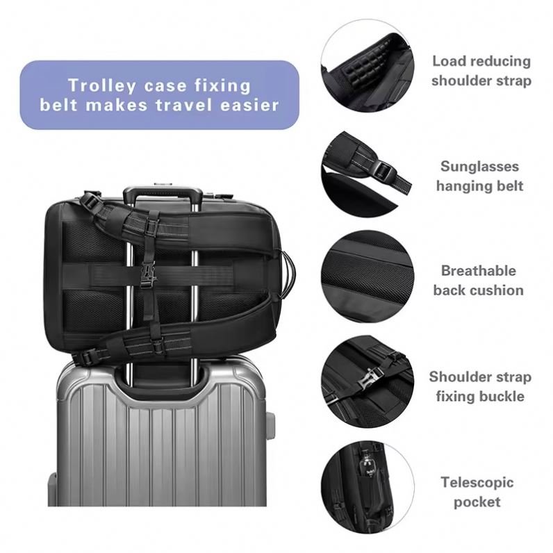 Custom Air Backpack Vacuum Compression Waterproof Travelling Essentials For Backpacking Men Laptop Large Capacity Backpack