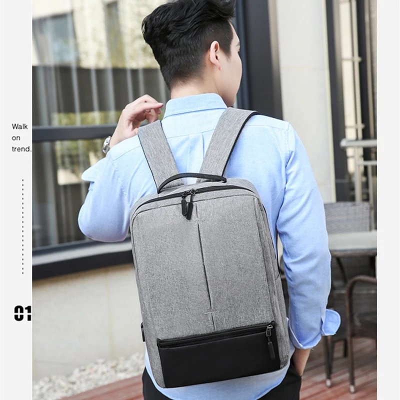 Trendy Unisex 3-pc Laptop Backpack Set With Usb Port Polyester Shoulder Bag Organizer For Business Travel School