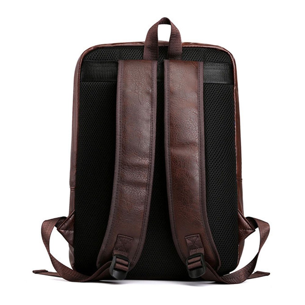 high capacity retro men's casual business Soft genuine pu custom luxury computer bag leather laptop backpack