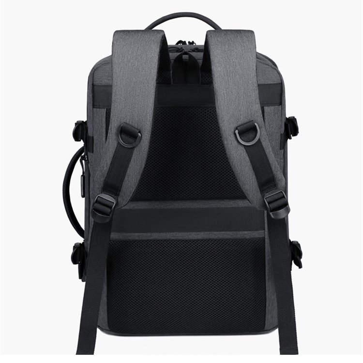 USB Charge Port Men's Expandable Backpack Fashion Waterproof Leisure Travel Backpack Oxford Business Laptop Backpack