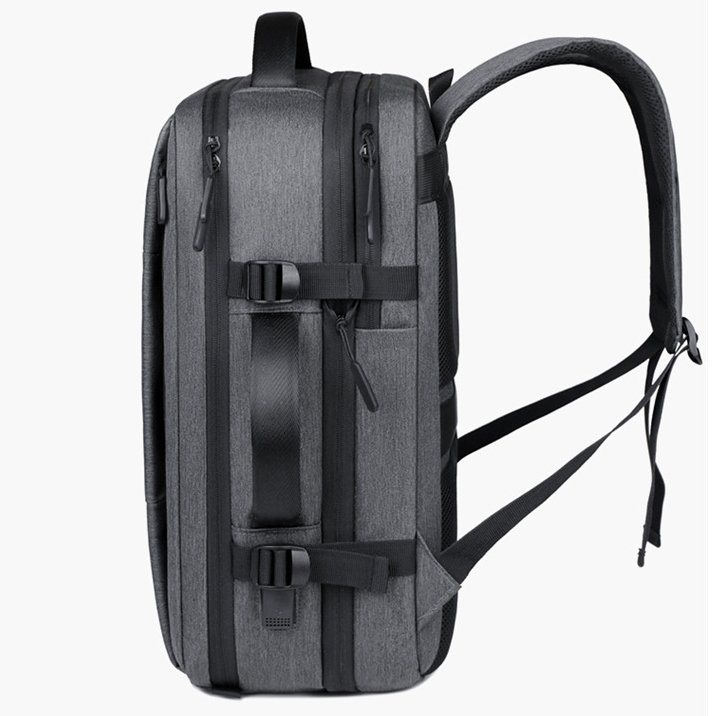 USB Charge Port Men's Expandable Backpack Fashion Waterproof Leisure Travel Backpack Oxford Business Laptop Backpack