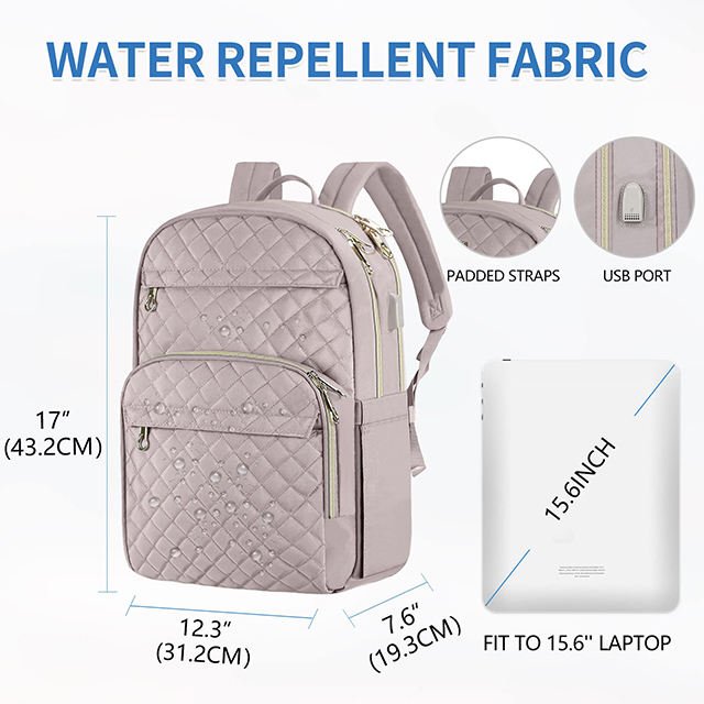BSCI Custom 17 Inch Laptop Backpack for Women Men Fashion Computer Work Bag Large Capacity Waterproof with USB Port