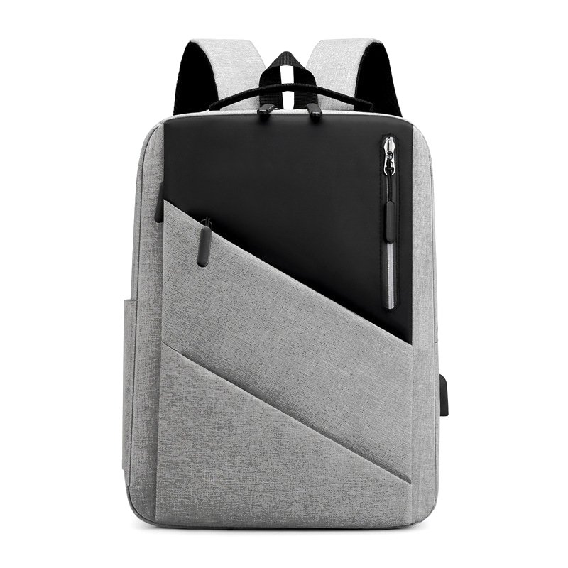 Fashion Custom Logo Large Capacity Waterproof Business Laptop Backpack Travel Hiking with USB Charging Port