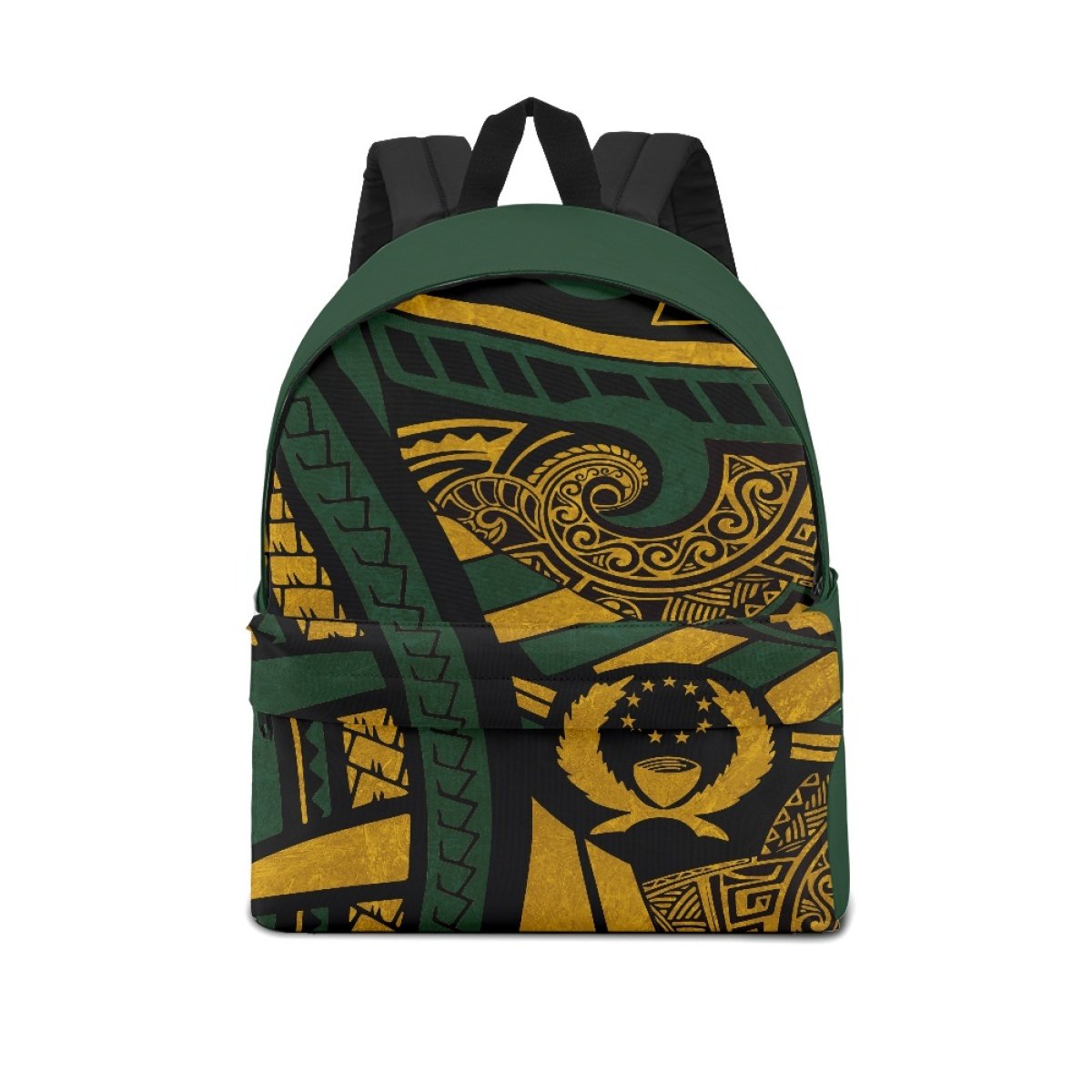 Yap State Travel Backpack for Men Custom Seal with Tribal Tattoo Plumeria Loungefly Backpack Micronesian Style Sports Backpack