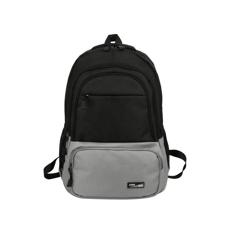 Wholesale Logo Custom Durable Business Travel Waterproof Gray Oxford School Bag Cheap 15.6 Inch Student Laptop Backpack with USB