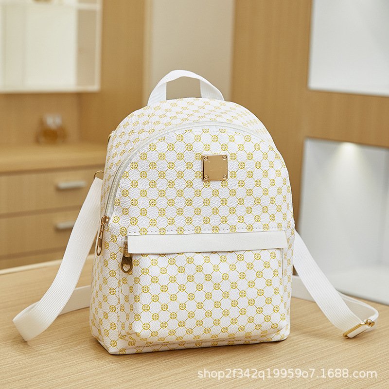 Women's backpack simple business bag large capacity fashion solid color portable backpack for women